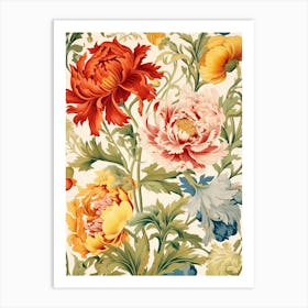 Floral Wallpaper 10 Art Print