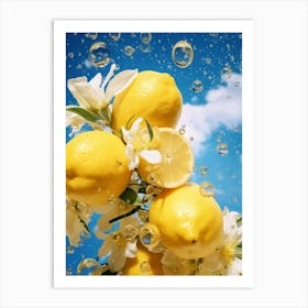 lemons surrealism 3 Art Print