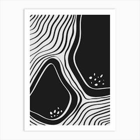 Abstract Black And White Painting Art Print