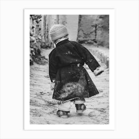 Child Walking In The Streets Art Print