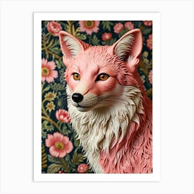 William Morris Pink Fox Art Print