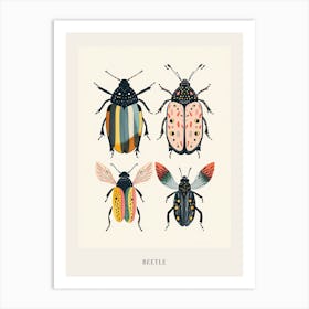 Colourful Insect Illustration Beetle 12 Poster Art Print