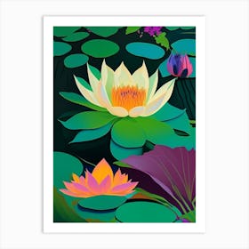Lotus Flower In Garden Fauvism Matisse 2 Art Print