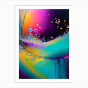 A Bubble Bath Water Waterscape Bright Abstract 2 Art Print