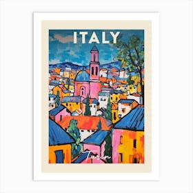 Turin Italy 2 Fauvist Painting Travel Poster Art Print