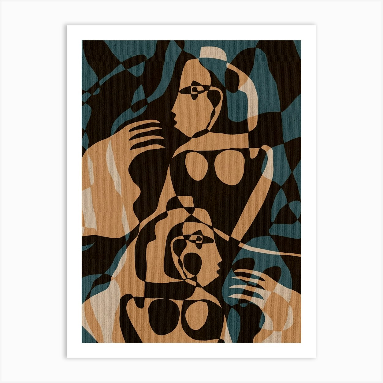 Subtle Ties 6 Art Print by Shatha Al Dafai