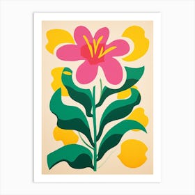 Cut Out Style Flower Art Lily 6 Art Print