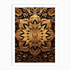 Symmetrical Mandalas Geometric Illustration 18 Art Print