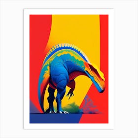 Panoplosaurus Primary Colours Dinosaur Art Print