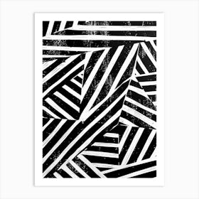 Black And White Stripes 3 Art Print