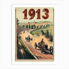 Aihrgdesign A Retro Travel Poster Of The 1913 Grand Prix Race 4b77101d C61f 4f7d Bf92 3babe8c7dd9f 3 Art Print