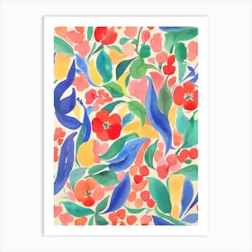 Watercolor Of Flowers Art Print