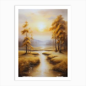 231.Golden sunset, USA. Art Print Art Print