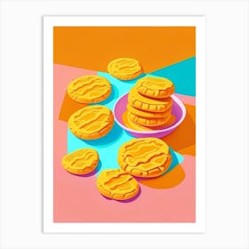 Peanut Butter Cookies Dessert Pop Matisse Flower Art Print