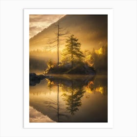 Sunrise In The Mountains 5 Art Print