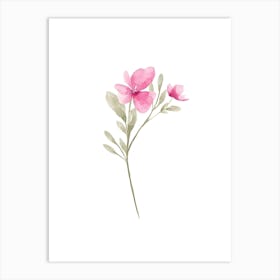 Watercolor Flowers 1 Art Print