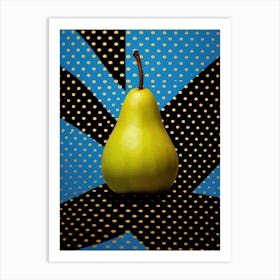 Pear pop art Art Print