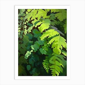 Maidenhair Fern Cézanne Style Art Print