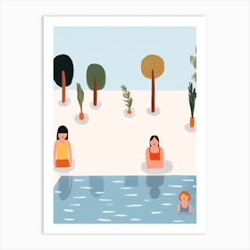 Fancy Los Angeles California, Tiny People And Illustration 2 Art Print