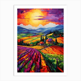 Woodinville Wine Country Fauvism 4 Art Print