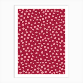 Magenta Animal Print Dots Art Print