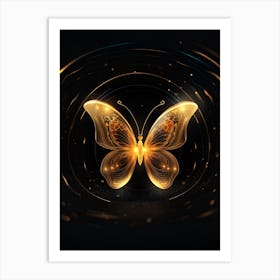 Golden Butterfly 43 Art Print