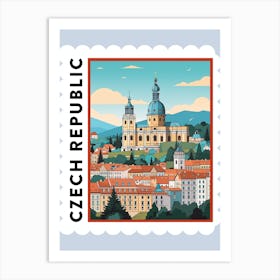 Czech Republic 2 Travel Stamp Poster Art Print