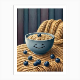 Oats And Blueberries Art Print