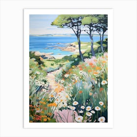 Mediterranean Seaside Meadow - expressionism 1 Art Print