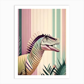 Saltasaurus Pastel Dinosaur Art Print