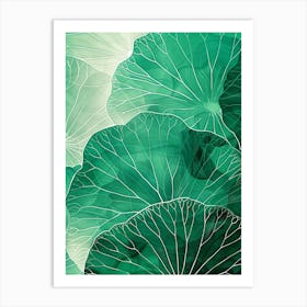 Lotus Leaves Art Print