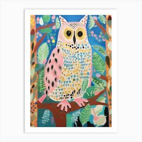 Maximalist Animal Painting Owl 3 Art Print