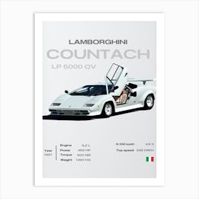 Lamborghini Countach Art Print