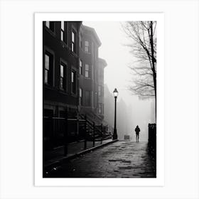 Boston, Black And White Analogue Photograph 1 Art Print