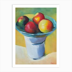 Nectarine Bowl Of fruit Art Print
