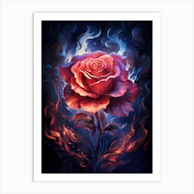 Fire Rose 1 Art Print