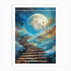 Stairway To Moon Art Print