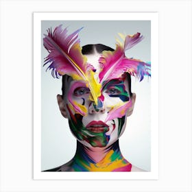 "Colourful Abstract Makeup Art" Art Print