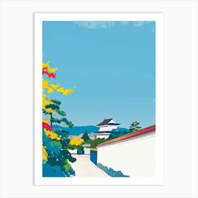 Nijo Castle Kyoto 5 Colourful Illustration Art Print