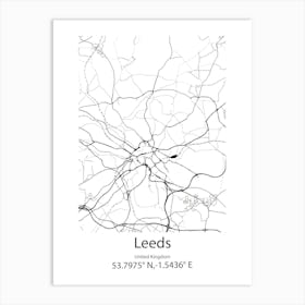 Leeds And The Thousand Islands,Canada Minimalist Map Art Print