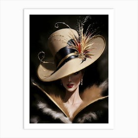 Lady In A Hat 4 Art Print