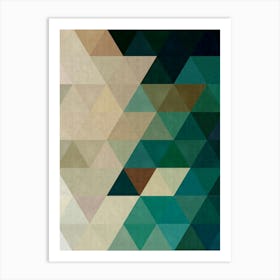 Harmonious composition of triangles 1 Art Print