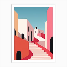 Algarve, Portugal, Bold Outlines 2 Art Print