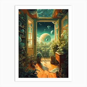 Out of this World - Room with a planetary View Art Print