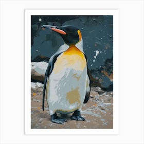 King Penguin Dunedin Taiaroa Head Colour Block Painting 2 Art Print