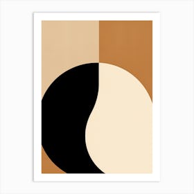 Bauhaus Dreamscape: Beige Whirlwind Circles, Boho Art Print