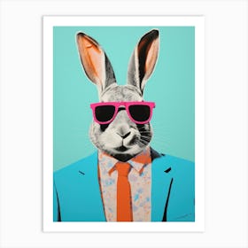 Rabbit In Sunglasses Art Print