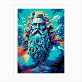 Poseidon Pop Art 6 Art Print