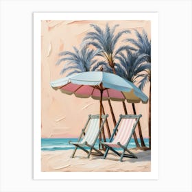 Beach Chairs 9 Art Print