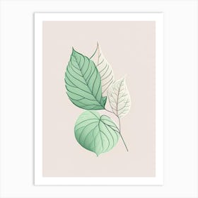 Mint Leaf Contemporary 4 Art Print